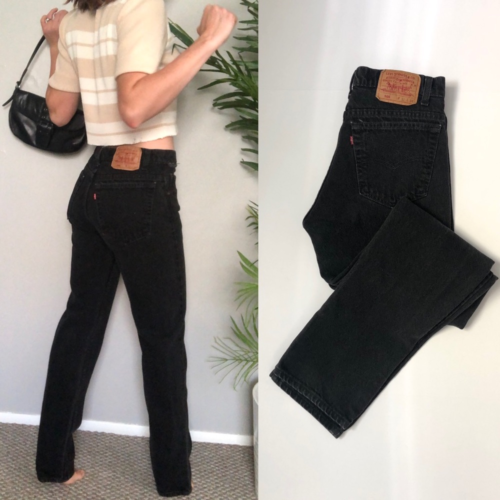 Vintage Levi’s black 505 high waist jeans